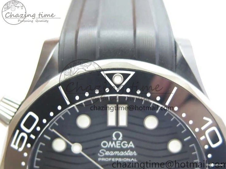 0121 Seamaster Diver 300M Real Ceramic Case VSF 1:1 Best Edition on Black Rubber Strap A8806 (Free Nato) SunProtective 7935